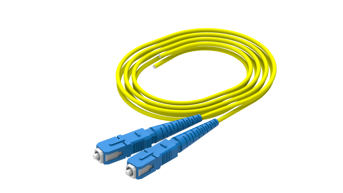 Ensamble de cable jumper de fibra óptica monomodo con terminación SCUPC