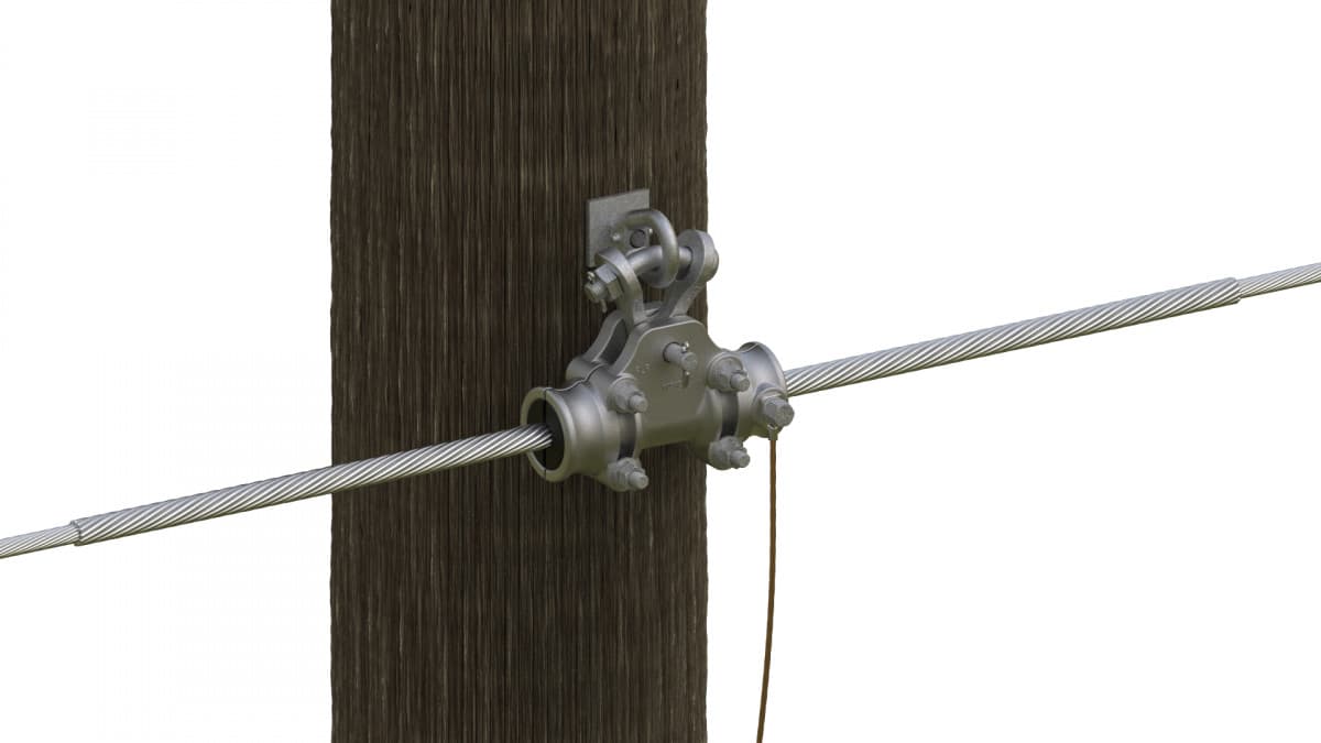 Abrazadera amortiguada FIBERLIGN® para cables OPGW