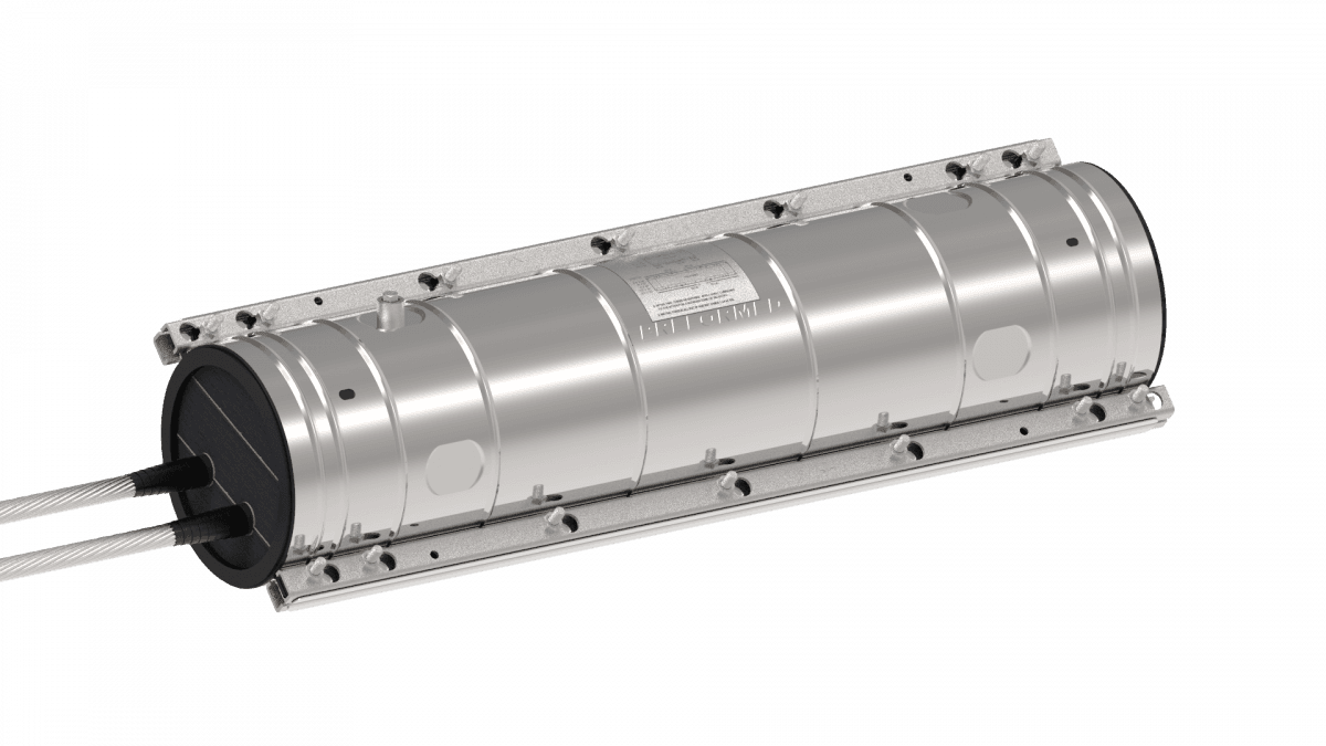 COYOTE Stainless Steel Splice Case para cables OPGW