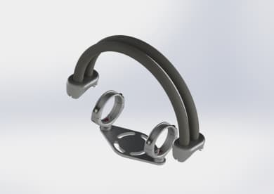 Acoplador de soporte de barra colectora con placa base