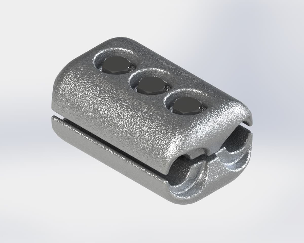 Grapa de ranura paralela SubCon para conector de subestación
