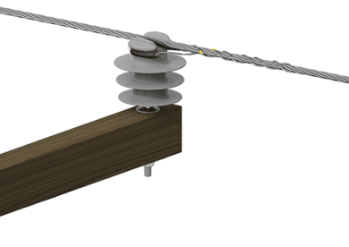 Terminal Slack Span Dead-End instalado en conductor