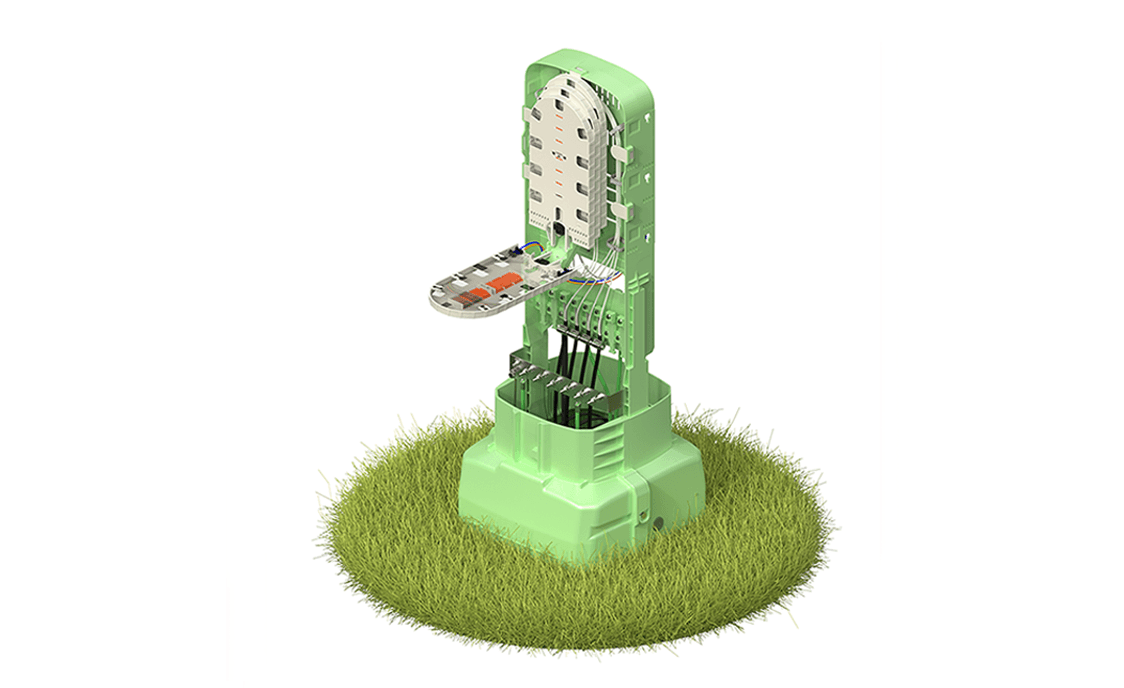 Peana COYOTE® 10 pulgadas abierta mostrando el organizador interno